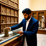 **

"Yemeni archaeologists carefully examining ancient artifacts in a protected museum environment, fully clothed in professional attire, appropriate content, safe for work, perfect anatomy, natural proportions, educational setting, warm lighting, modest clothing. Focus on the dedication and care for cultural preservation, showcasing the importance of protecting Yemeni history. Professional photography, high quality."

**