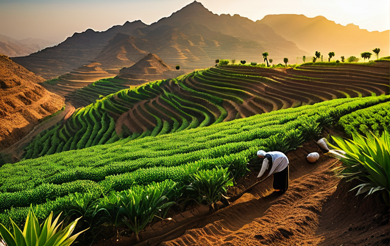 예멘 주요 경제 활동 - Agriculture: The Enduring Heart of Yemen**

A vibrant and resilient Yemeni agricultural scene, bathe...
